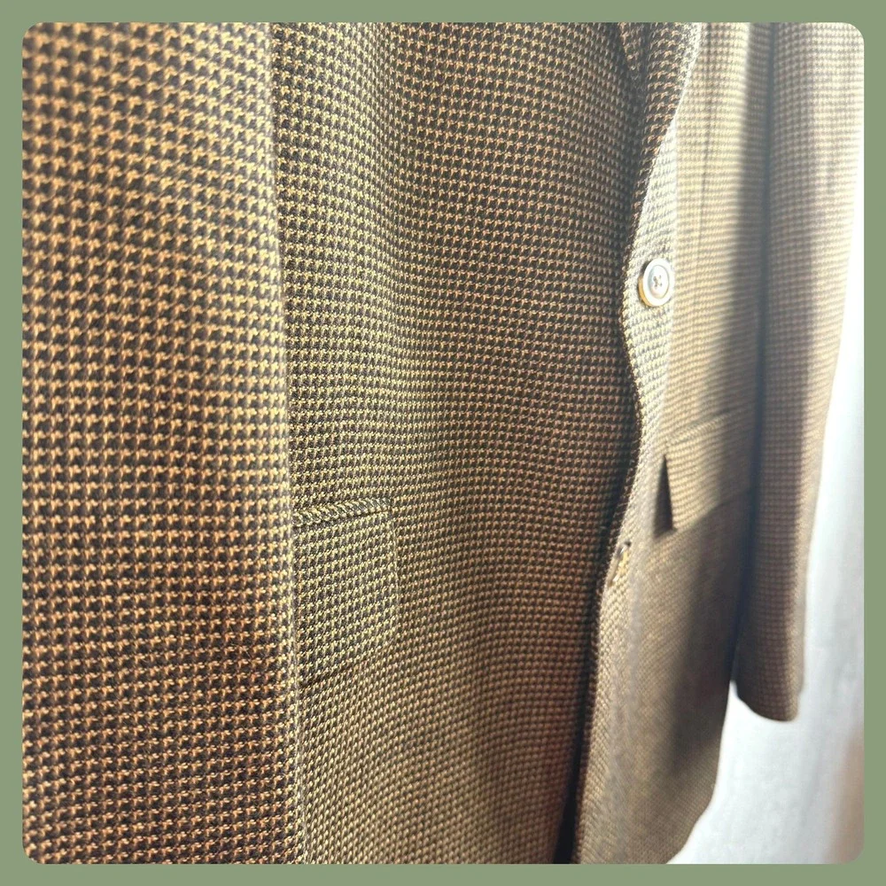 Vintage Hart‎ Schaffner Marx Nordstrom Mens Blazer Sport Coat Jacket Houndstooth